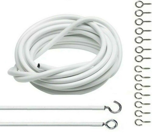 Net curtain wire white window - net,