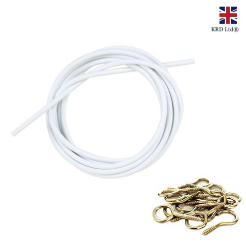 White net curtain - curtain, wire