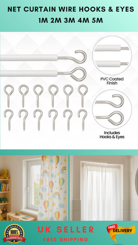 Net curtain wire white voile - curtain,