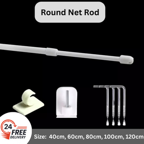 Extendable white round net - white,