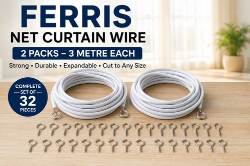 Net curtain wire hooks - curtain, &